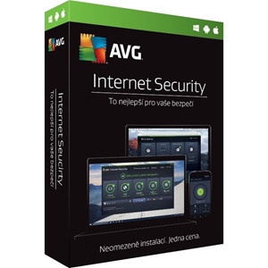 Obrázek AVG Internet Security, licence pro nového uživatele, počet licencí 3, platnost 1 rok