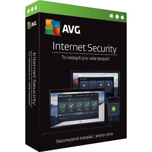 Obrázek AVG Internet Security, licence pro nového uživatele, počet licencí 3, platnost 2 roky
