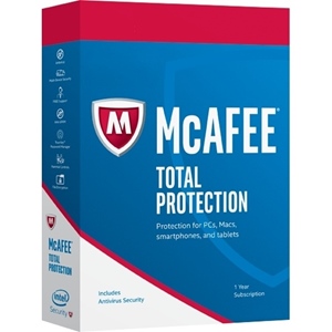 Obrázek McAfee Total Protection 2018, licence nového uživatele, počet licencí 10, platnost 1 rok